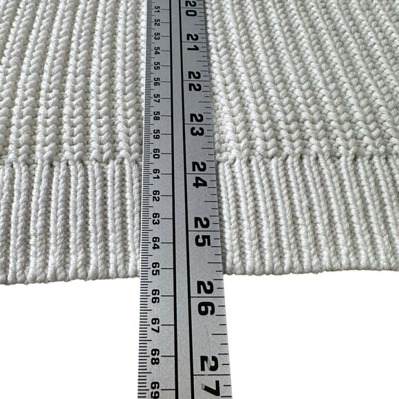 Haven Well Within Chunky Knitted Sweater Women’s Large White Funnel Neck Cotton - Picture 10 of 10